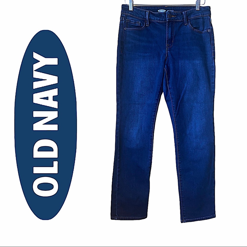 Old Navy Size 6 Short Power Straight Blue Jeans